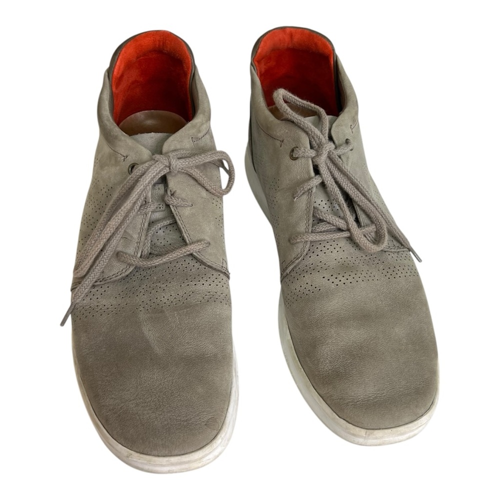UGG Larken Stripe Performance 1014660 Gray Nubuck Leather Casual Oxford Comfort